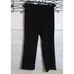 Studio 253 Trouser Dress Pants Size 6 Black Tapered Leg Pockets